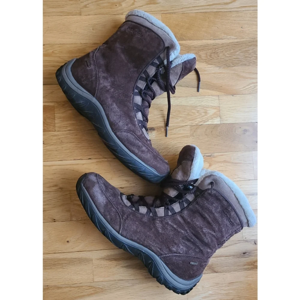 Patagonia - Lugano Lace High Waterproof Suede Boot Sz 9 Hiking Travel Camping